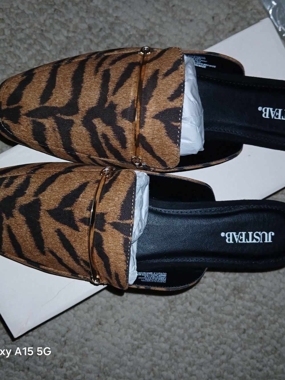 JUSTFAB 🐅Tiger Print🐅 Brown Slip-On Mule
